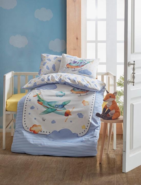 Image du produit Cotton Box Parure de lit bébé Air Plane (100 x 135 cm, 40 x 60 cm, 35 x 45 cm)