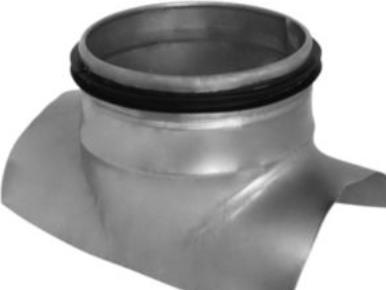 Immagine prodotto Alnor påstik Ø125-Ø125 - galvanizzato