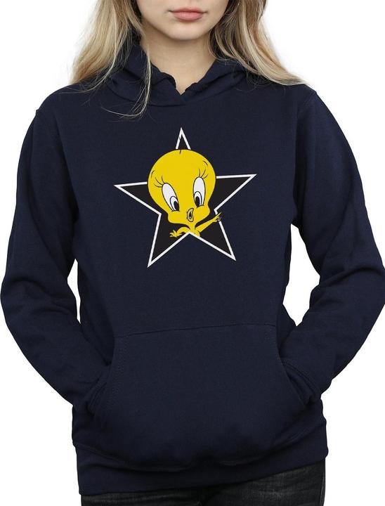 Actual product image Looney Tunes Womens/Ladies Tweety Pie Star Hoodie (XL)