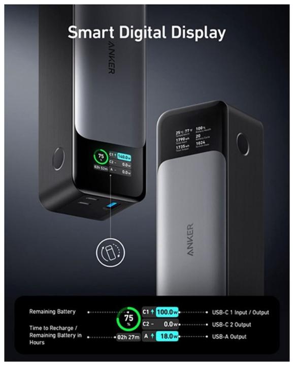 Immagine prodotto Anker PowerCore 24K, 737, 140W (24000 mAh, 140 W, 88.80 Wh)