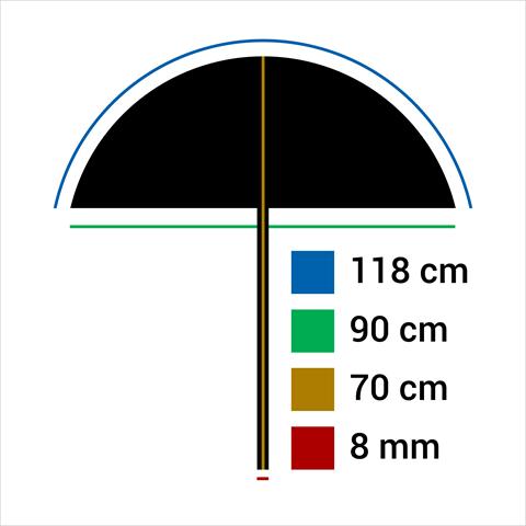 Produktbild Falcon Eyes Softbox Reflexschirm Diffuss Weiss UB-48 118 cm (Diffusorkugel, 118 cm)