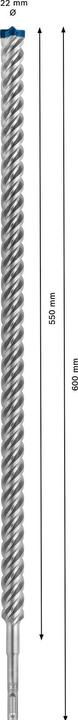 Image du produit Bosch Professional Zubehör Foret marteau Expert SDS plus-7X, 22 x 550 x 600 mm (22 mm)