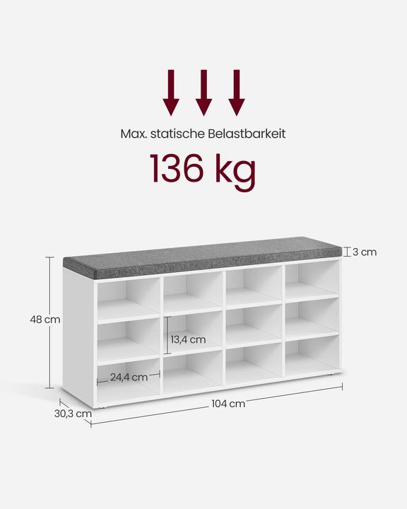 Actual product image Vasagle Benchy (104 x 30.5 x 48 cm)