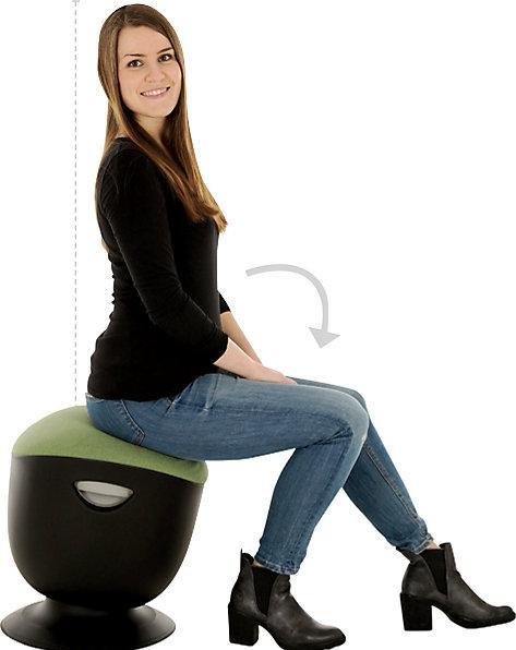 Image du produit Lotz Tabouret mobile, hauteur réglable 465 - 585 mm, assise rembourrée, habillage