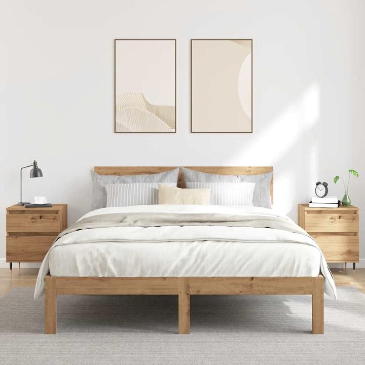 Actual product image VidaXL Bedside table Bedside cabinet Bedside chest of drawers Bedside console 2 pcs. Artisan oak (40 x 35 x 50 cm)