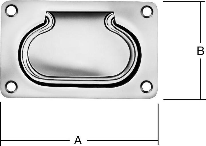 Actual product image Pferd Werkzeuge Vormann inlet crate handle 130x70 mm galvanised (Crate handles, 1 pcs.)