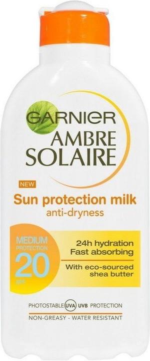 Garnier Ambre Solaire - Sun Protection Milk 200ml - SPF 20 (Sonnenmilch, SPF 20, 200 ml)