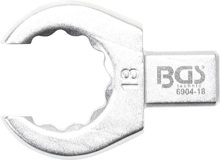 Actual product image BGS Push Fit Ring Spanner open Type 18 mm Square Size 9 x 12 mm (18 mm)