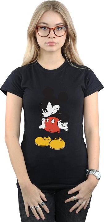 Actual product image Disney Womens/Ladies Mickey Mouse Angry Look Down Cotton T-Shirt (M)