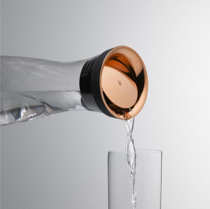 Produktbild WMF Wasserkaraffe 1l Glaskaraffe Karaffe Basic Kippdeckel CloseUp-Verschluss (1 l)
