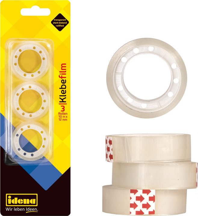 Actual product image Idena Adhesive film transp. 12mm x 10m, 3 pieces (12 mm)