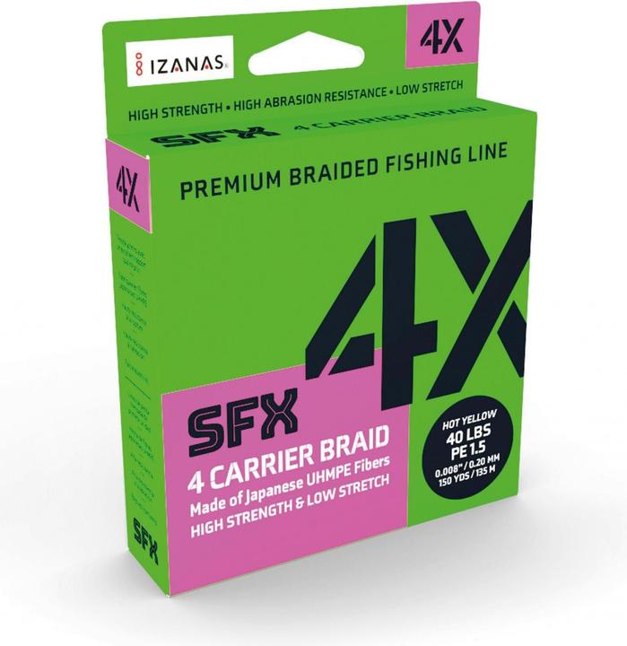 Produktbild Sufix 4x SFX Carrier Braid – 275m (7.40 kg, 0.12 mm)