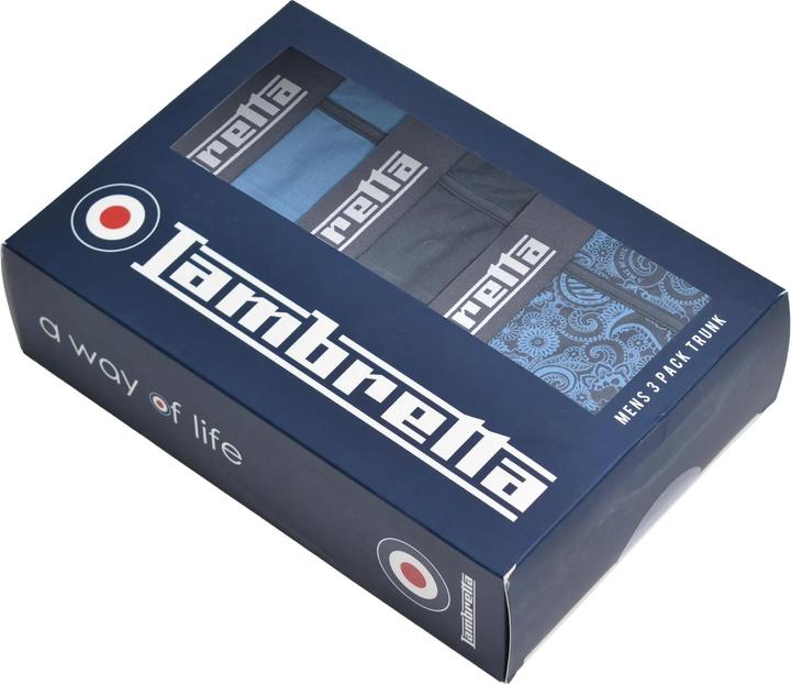 Actual product image Lambretta Mens Paisley Boxer Shorts (Pack of 3) (M, pack of 3)