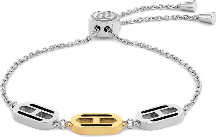 Produktbild Tommy Hilfiger MÃ³dnÃ­ bicolor nÃ¡ramek s posuvnÃ½m zapÃ­nÃ¡nÃ­m 2780544 (23 cm, Acero inoxidable)