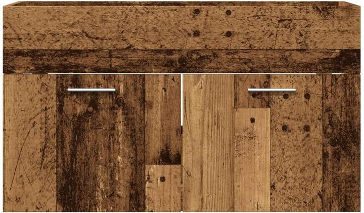 Produktbild VidaXL Waschbeckenunterschrank Unterschrank Badschrank Wandmontage Altholz-Optik