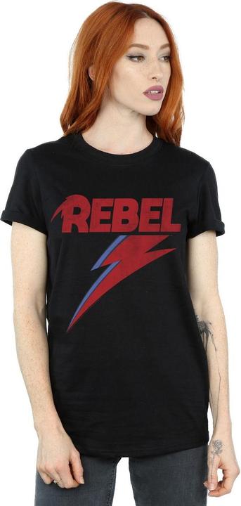 Immagine prodotto David Bowie Distressed Rebel Maglietta Ampia Donna (S)