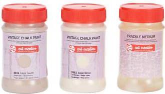 Actual product image Royal Talens Vintage Chalk set Beiges | 2 x 100 ml + crackle medium (Vintage, 200 ml)