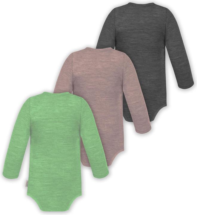 Immagine prodotto Normani Confezione da 3 pezzi di body a maniche lunghe in merino per bambino e bambina - 9355 (44)