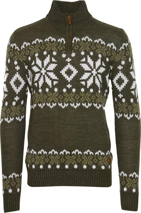 Actual product image Solid Norwin Men's Jumper Chunky Knit Pullover Troyer (XXL)