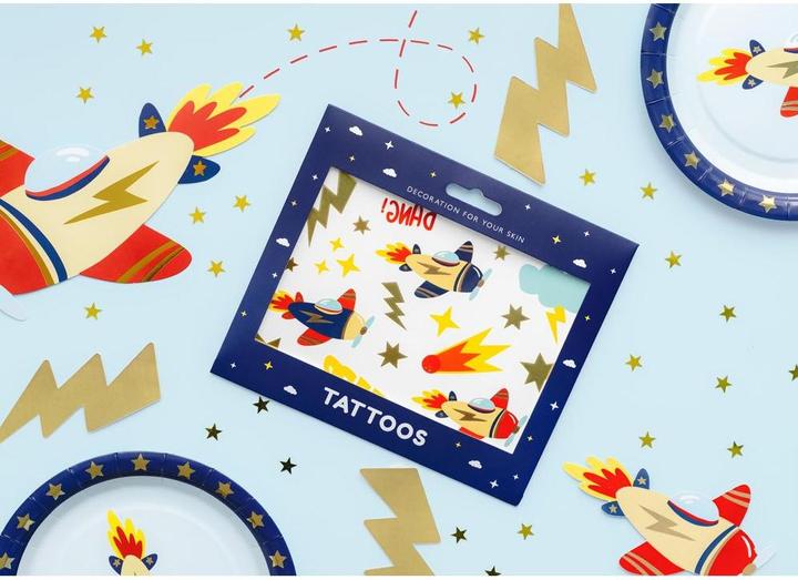 Image du produit Partydeco Tattoo Set Flugzeug