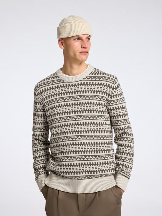 Immagine prodotto Selected Homme Maglia a fantasia con scollo rotondo (L)