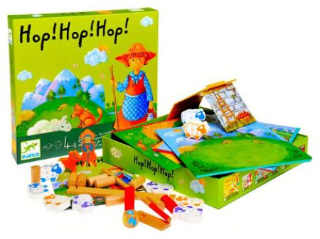 Actual product image Djeco Hop! Hop! Hop! (German, French, Italian, English)