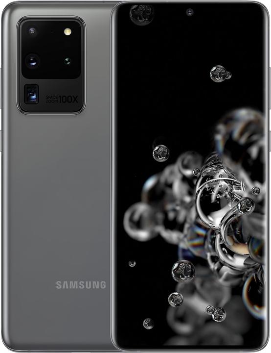 Actual product image Samsung Galaxy S20 Ultra 5G EU (128 GB, Cosmic Gray, 6.90", Hybrid Dual SIM + eSIM, 108 Mpx, 5G)