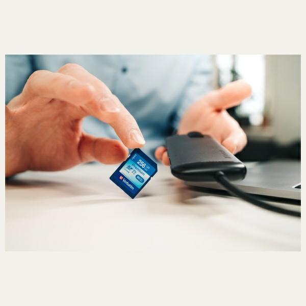 Actual product image Verbatim Premium (256 GB, SDXC, U1, UHS-I)