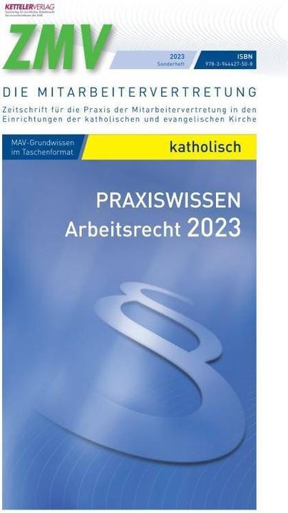 Immagine prodotto ZMV Praxiswissen Arbeitsrecht 2023 katholisch (Tedesco, André Fitzthum, 2023)