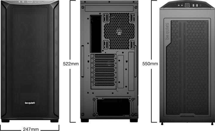Actual product image be quiet! Shadow Base 800 (ATX, mATX, Mini-ITX, E-ATX)