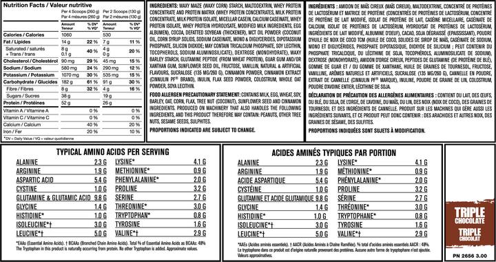 Nutritional values and ingredients Mutant Mass (Vanilla, 1 pcs., 6800 g)