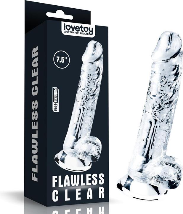 Actual product image Lovetoy Clear dildo