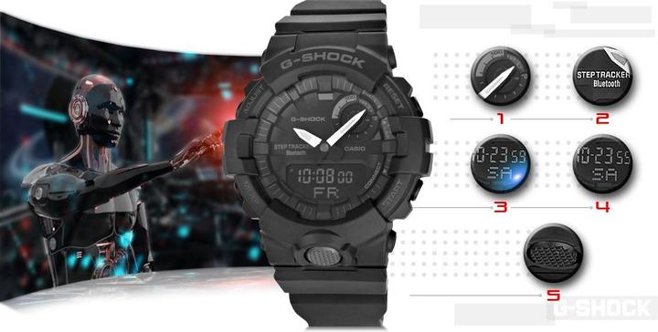 Produktbild G-Shock Gba-800-1aer (Sportuhr, Digitaluhr, Analoguhr, Hybrid Uhr, Chronograph, 49 mm)