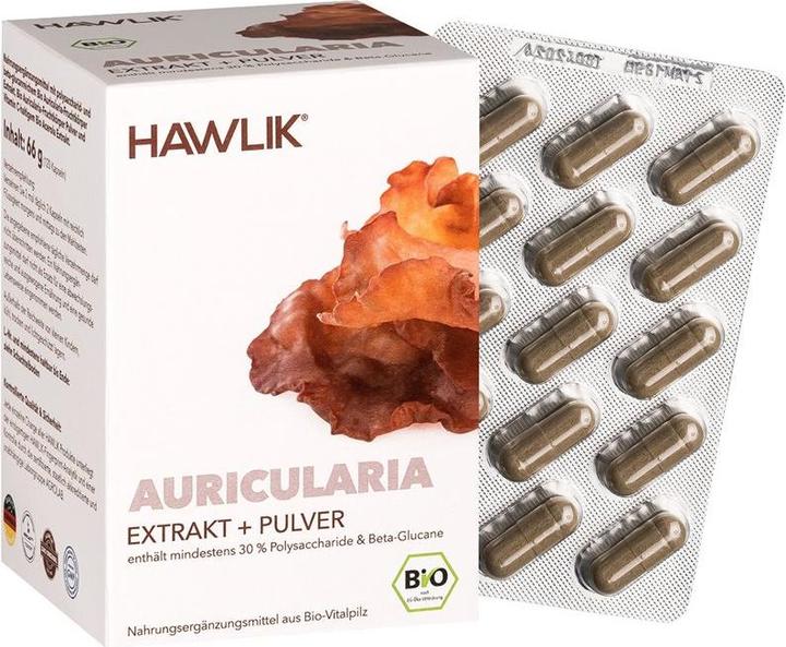 Produktbild Hawlik Auricularia Extrakt + Pulver Kapsel (120 Stück, Kapseln, 108 g)
