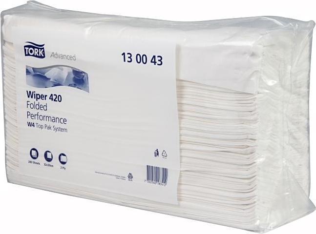 Produktbild Tork Starke Mehrzweck-Papierwischtücher Weiss W4 130043