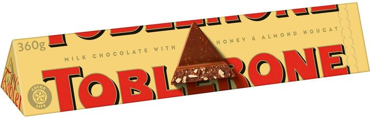 Produktbild Toblerone Milchschokolade mit Honig- und Mandel-Nougat (360 g)