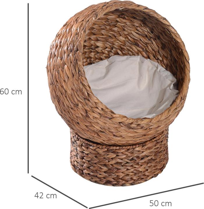 Immagine prodotto PawHut Casa per gatti in rattan intrecciato (Gatto)