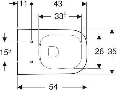 Immagine prodotto Geberit Keramag / Renova Plan WC sospeso senza alzatina bianco senza sedile WC 500378011
