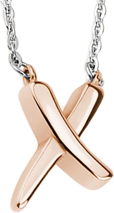 Image du produit Star Piercing Chaîne argent pendentif X or rose (sans laiton, Acier chirurgical 316L)