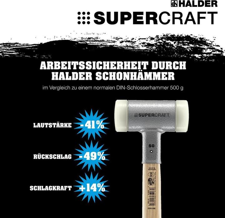 Actual product image Halder SUPERCRAFT soft face hammer (325 g)