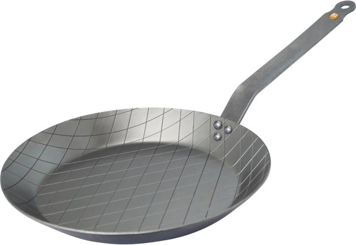 de Buyer Minerale B elemento di ferro bistecchiera induzione (24 cm, Padella grill, Acciaio)