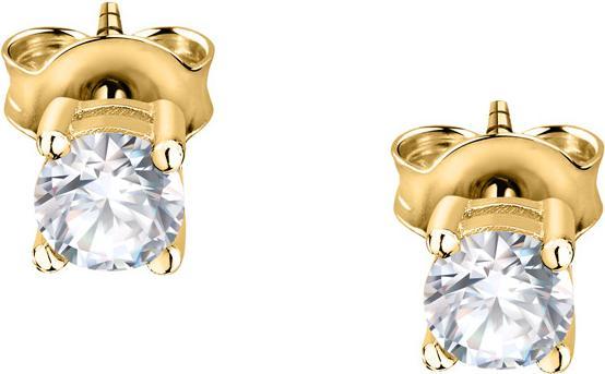 Image du produit La Petite Story Boucles d'oreilles plaquées or avec zircons clairs Argent LPS01AWV13 (Argent 925)
