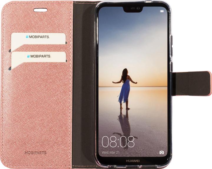 Actual product image Mobiparts Saffiano Wallet Case Huawei P20 Lite Pink (Huawei P20 Lite)