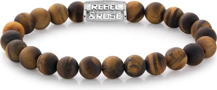 Image du produit Rebel & Rose Bracelet Mad Tiger Lilly RR-80023-S-L Hommes (19 cm, Acier inoxydable, œil de tigre)