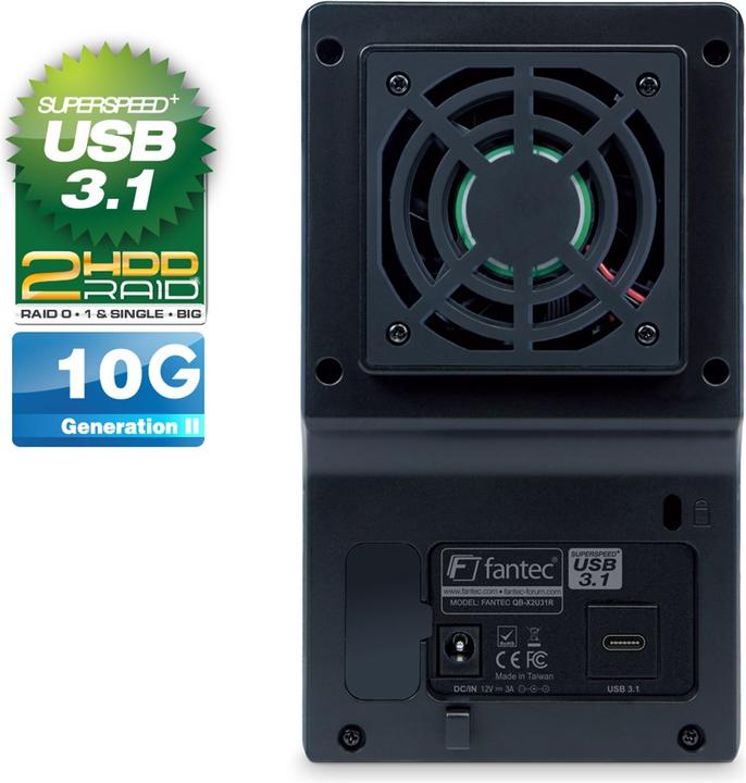 Produktbild Fantec QB-X2U31z 2 x 3,5 SATA Raid HDD USB 3.1 (3.5")
