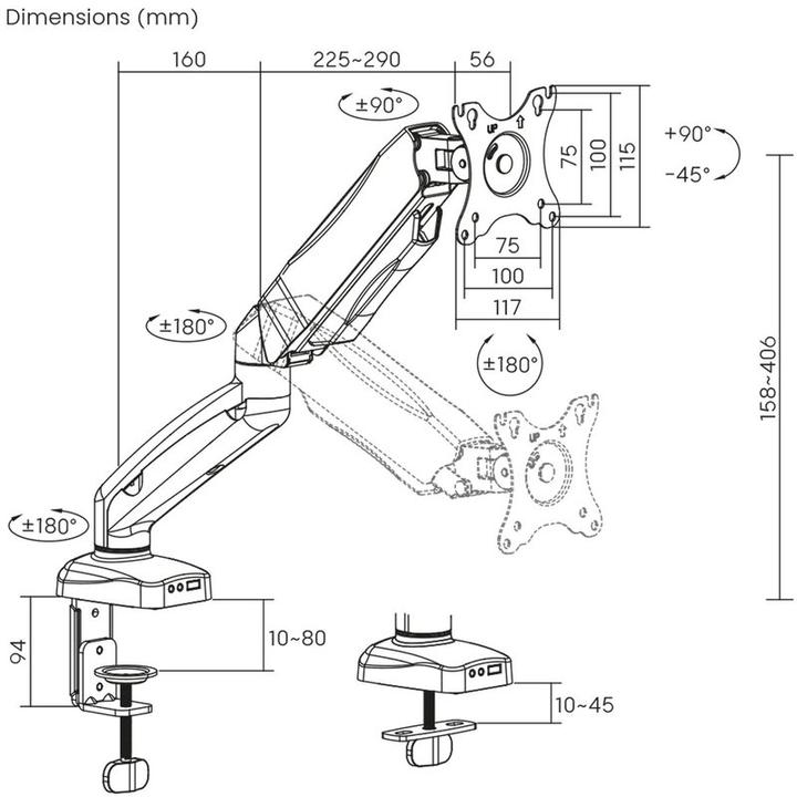 Actual product image Xantron ECO-MA-1 (Table, 32")