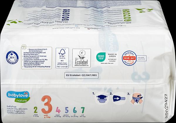 Actual product image dm babylove nature Windeln (Size 3, Pack, 36 Piece)