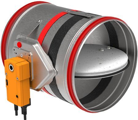 Image du produit Air2Trust Clapet coupe-feu FDC25125 Ø125, 230V avec volet de 25 mm et déclenchement thermique à