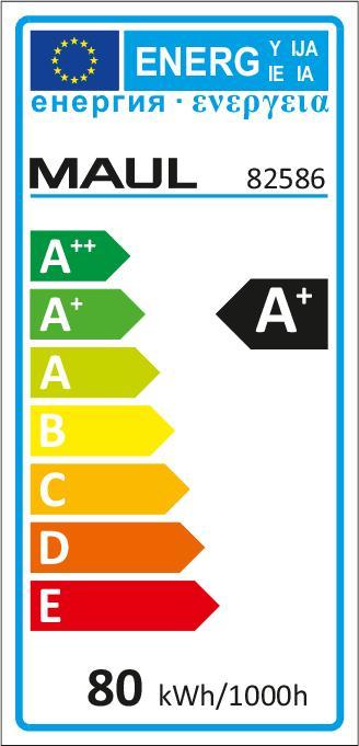 Energie-Label Maul Stehleu.LED juvis sens.sil (7200 lm)