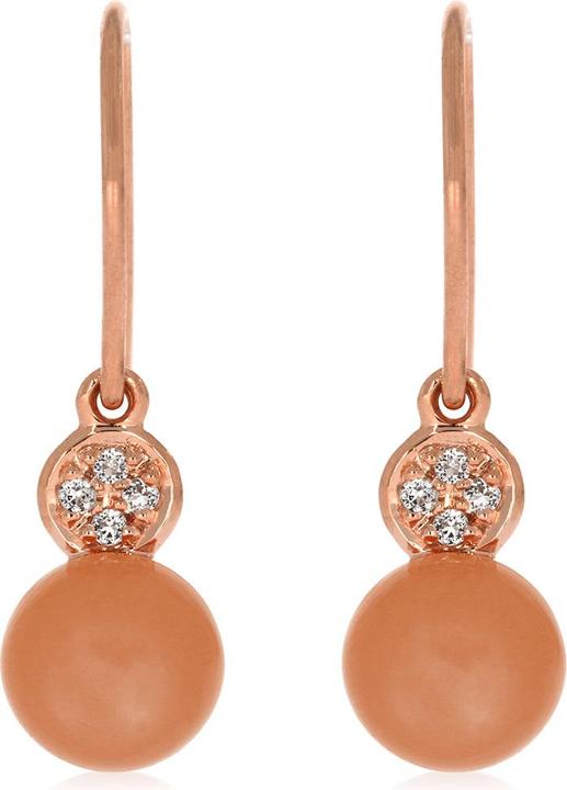 Produktbild Xen Ohrhänger mit Peach Mondstein und Weisstopase ca. 2,8 ct. rosèvergoldet (925 Sterling Silber)
